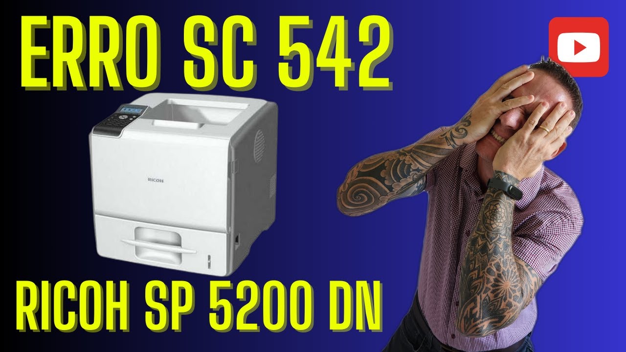 Erro SC542 Ricoh SP 5200dn SC542 error Ricoh SP 5200dn #impressora #printer #impressoras #ricoh