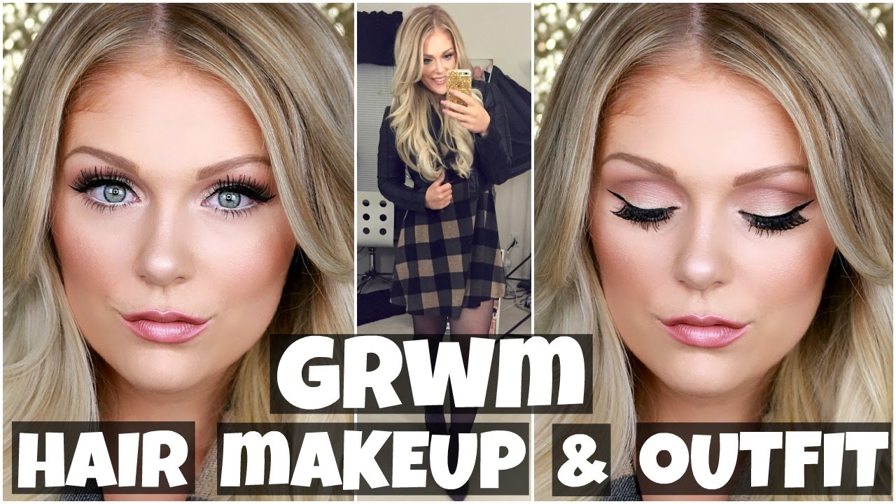 Get Ready With Me Makeup Hair Outfit | Thanksgiving 2015
