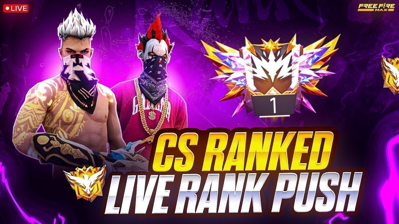 🔴 FREE FIRE MAX CS AND BR RANK PUSH FOR GARNMASTAR AND LIVE 💻💻