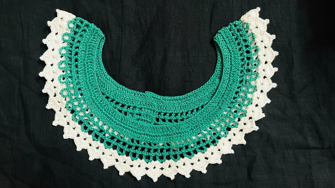 Easy crochet neck design #8 | Easy crochet collar|  воротник крючком| cuello de ganchillo