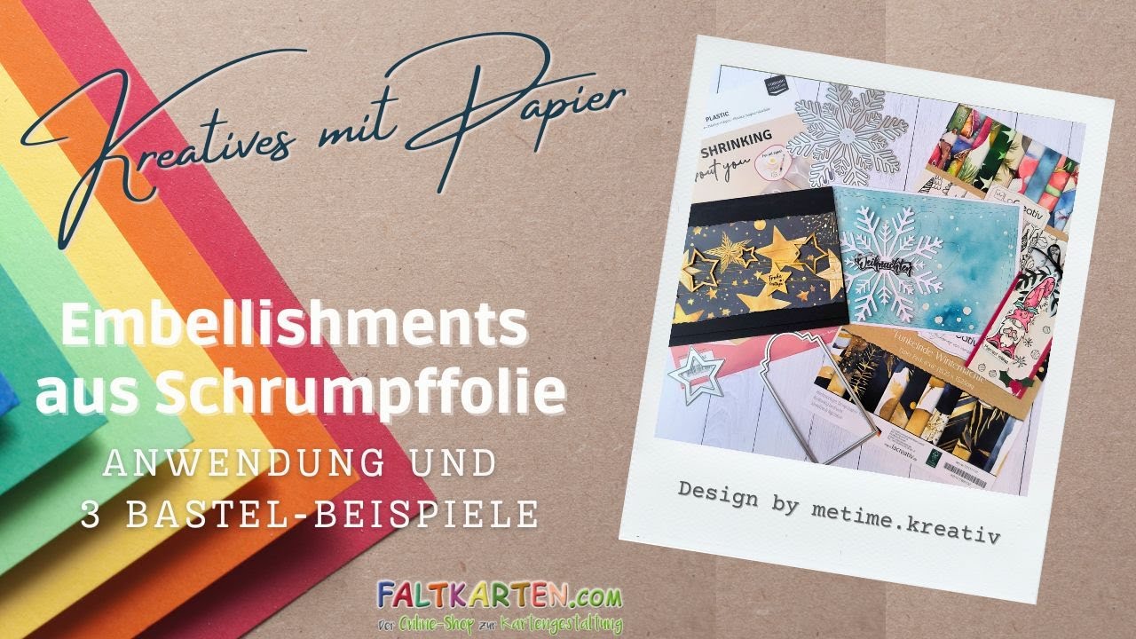 Embellishments aus Schrumpffolie | Anwendung | 3 Bastel-Beispiele | Faltkarten | Kulricke |LaCreativ