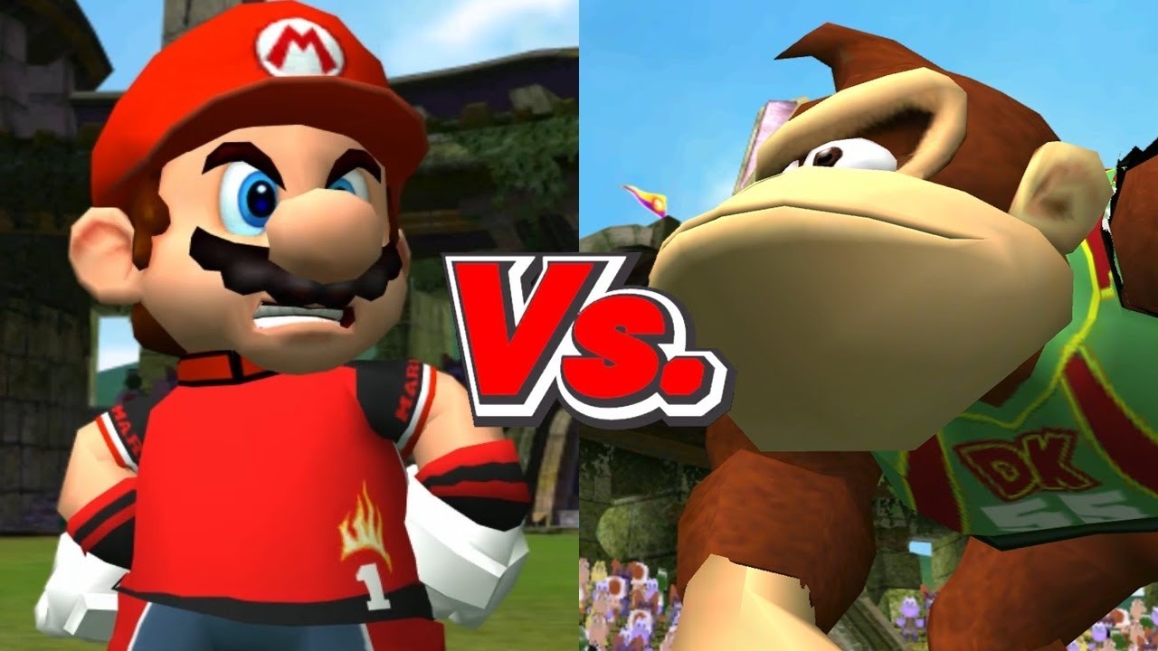 Super Mario Strikers - Mario/Hammer Bros Vs. Donkey Kong/Birdo (2 Player)