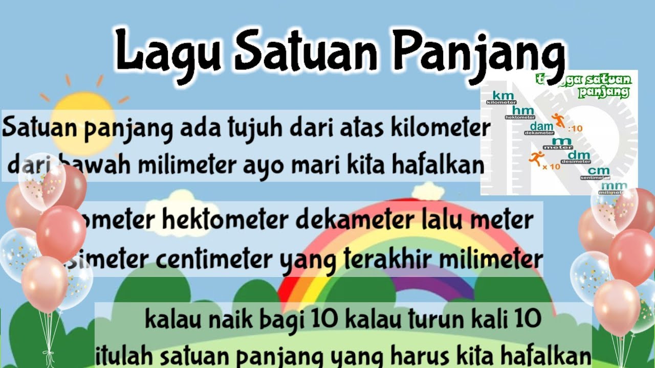 Lagu Satuan Panjang // Irama balonku