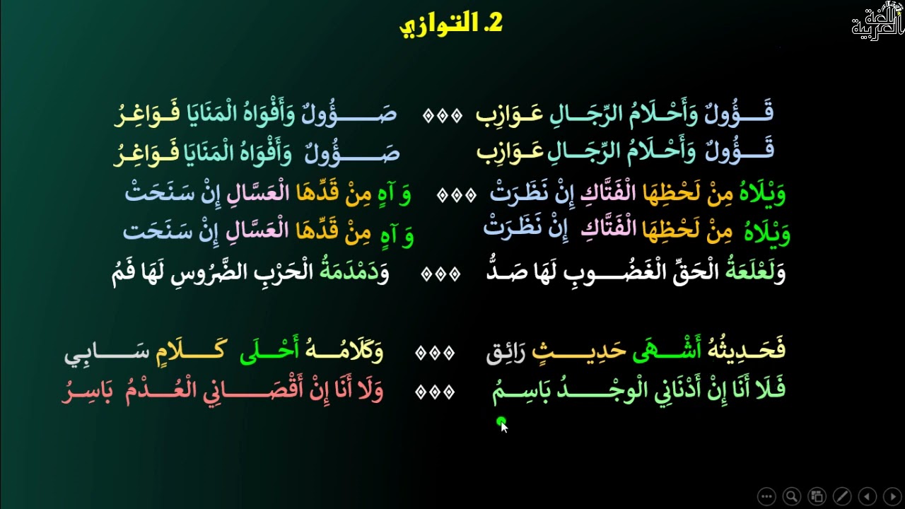 الثانية باك آداب الدرس 3 التوازي والتكرار