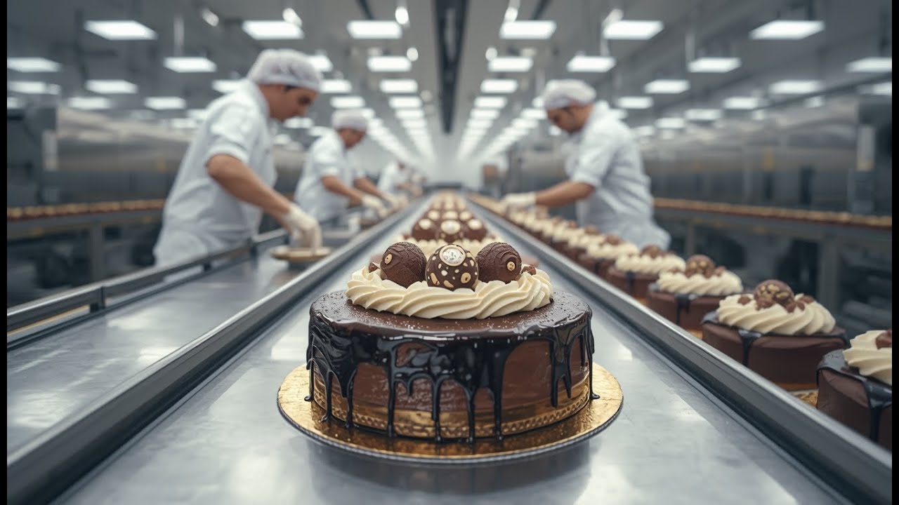 How Millions of Cakes Are Made in a Factory | Automated Cake Factory Process