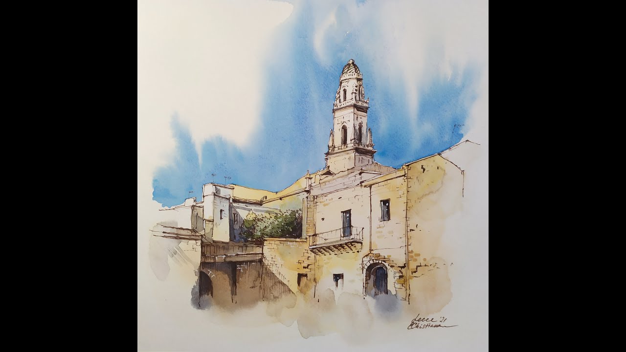 Teatro romano Lecce, Urban sketching