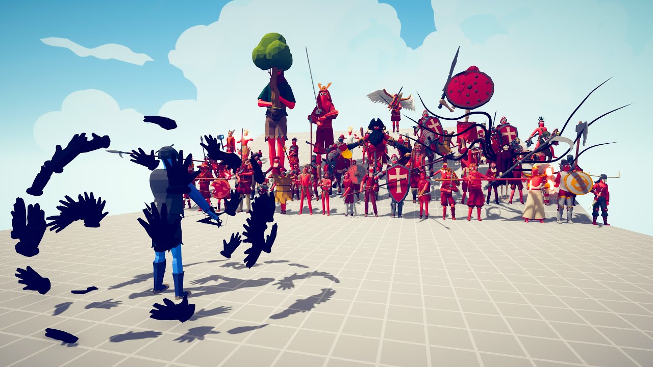 DARK PEASANT vs MELEE Team - Totally Accurate Battle Simulator TABS