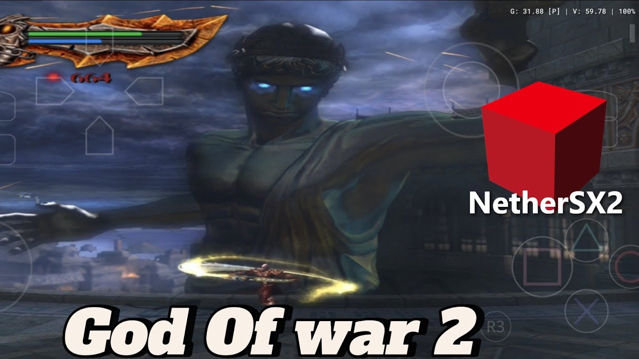 Nethersx2 v2.1 melhor no desempenho | GOD OF WAR 2 gameplay + CONFIGURAÇÃO 