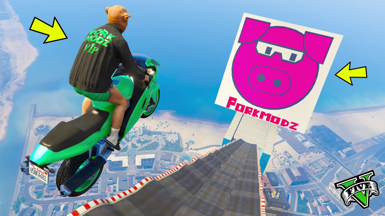 GTA 5 ONLINE 🐷 MEGA RAMPA MEGA SUINO !!! 99999999% INCREDIBILE !!!🐷 DAJE !!