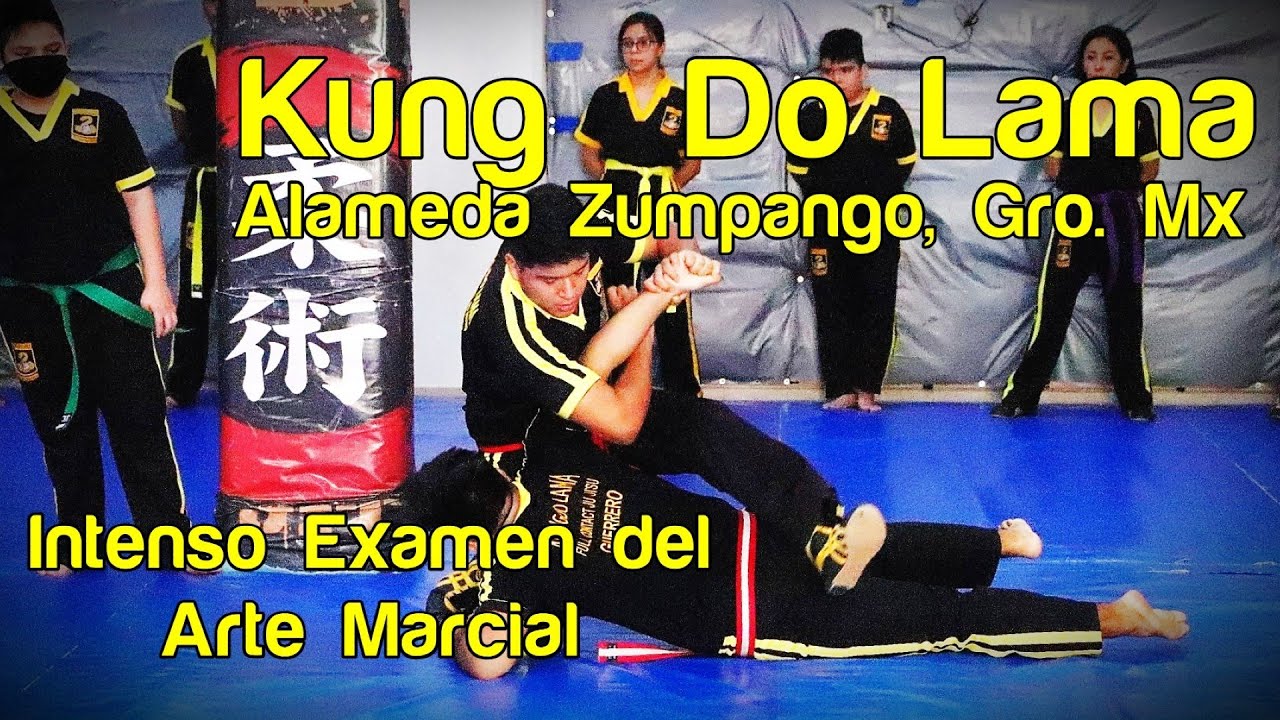 Intensidad en examen del arte marcial de Kung Do Lama Alameda Zumpango