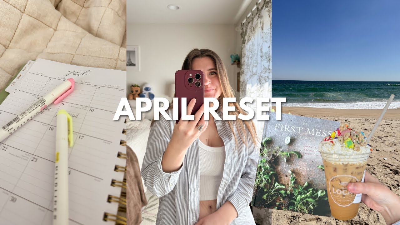 APRIL MONTHLY RESET 🐣💻 refection, goal setting, TBR, favorites