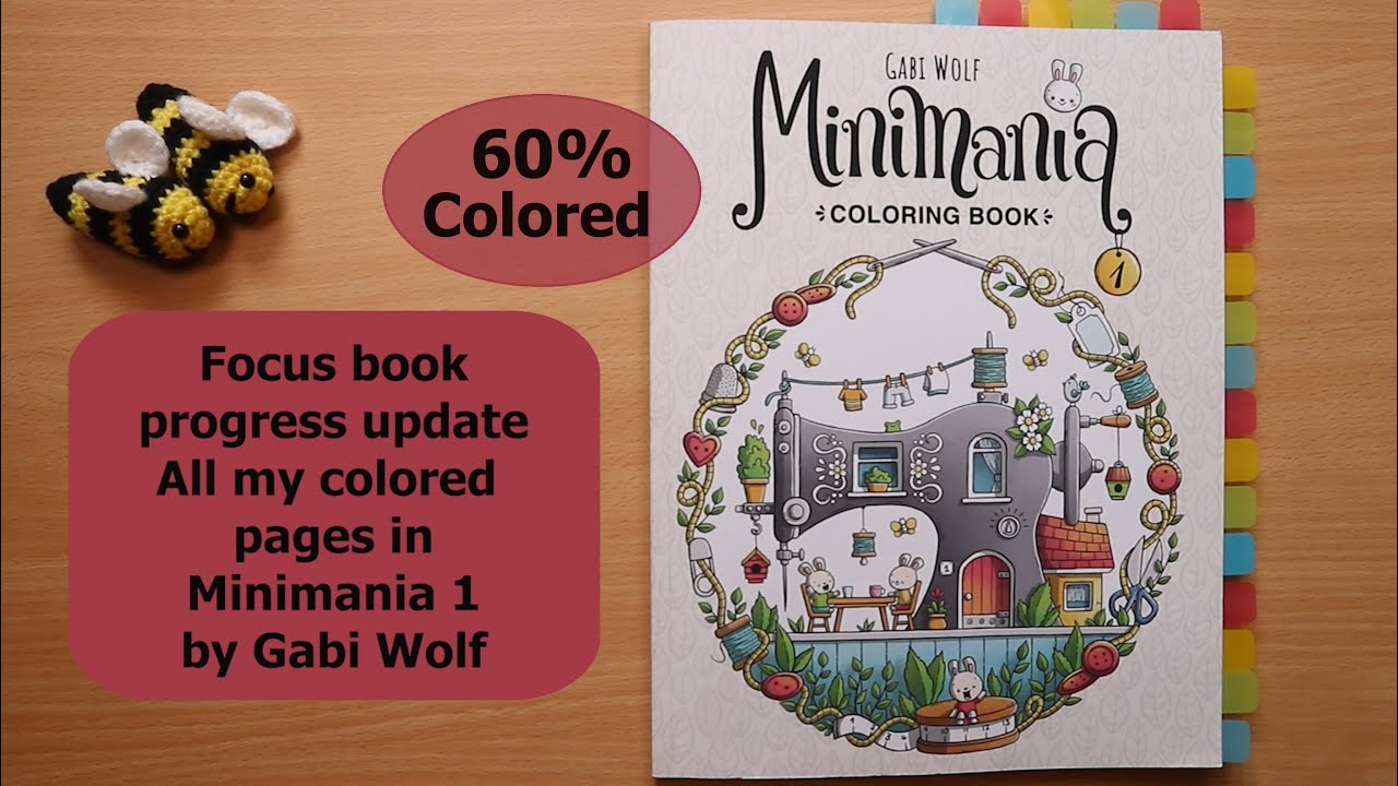 All my colored pages in Minimania 1 | by Gabi Wolf | chatty | Focus book progress update | Flip thr'