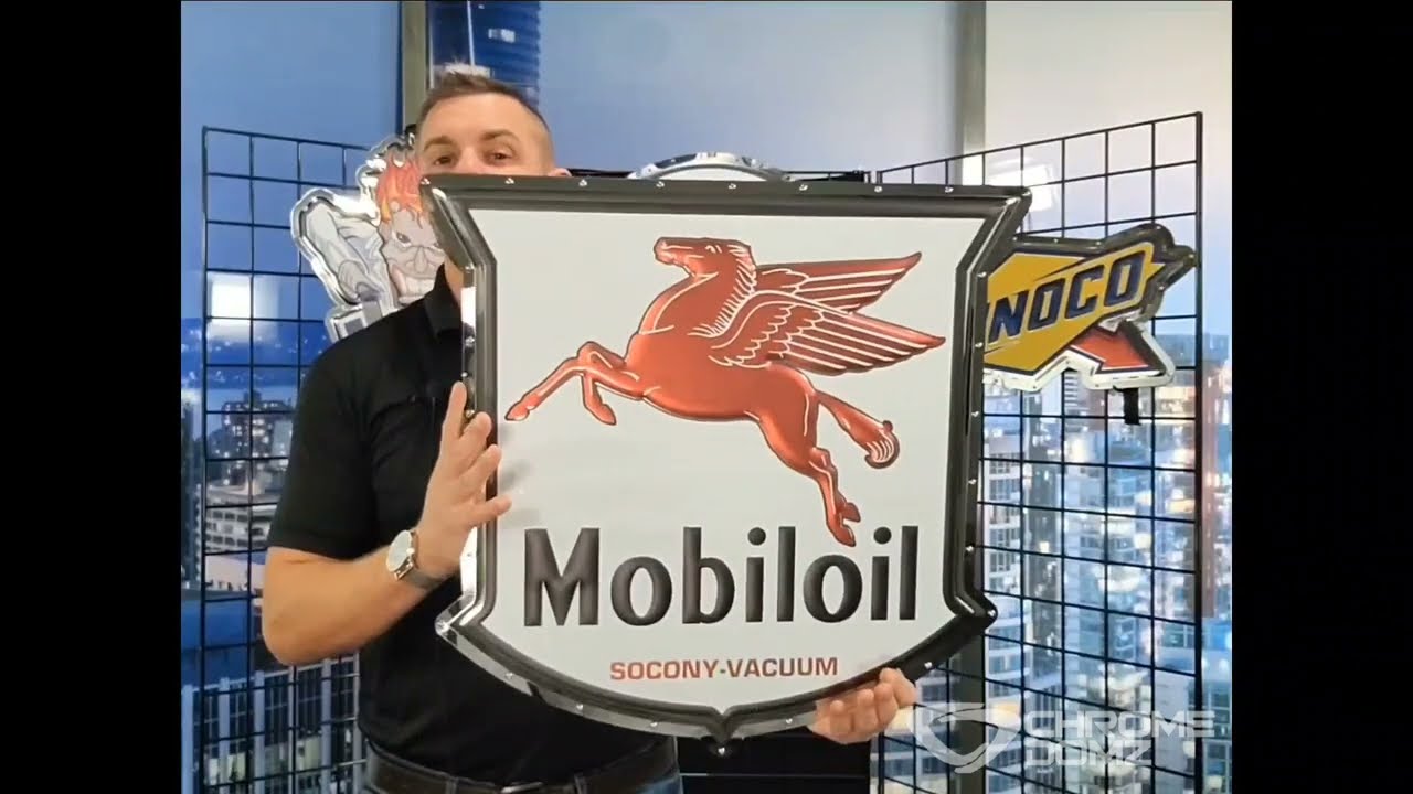 Mobil Pegasus Sheild Metal Sign
