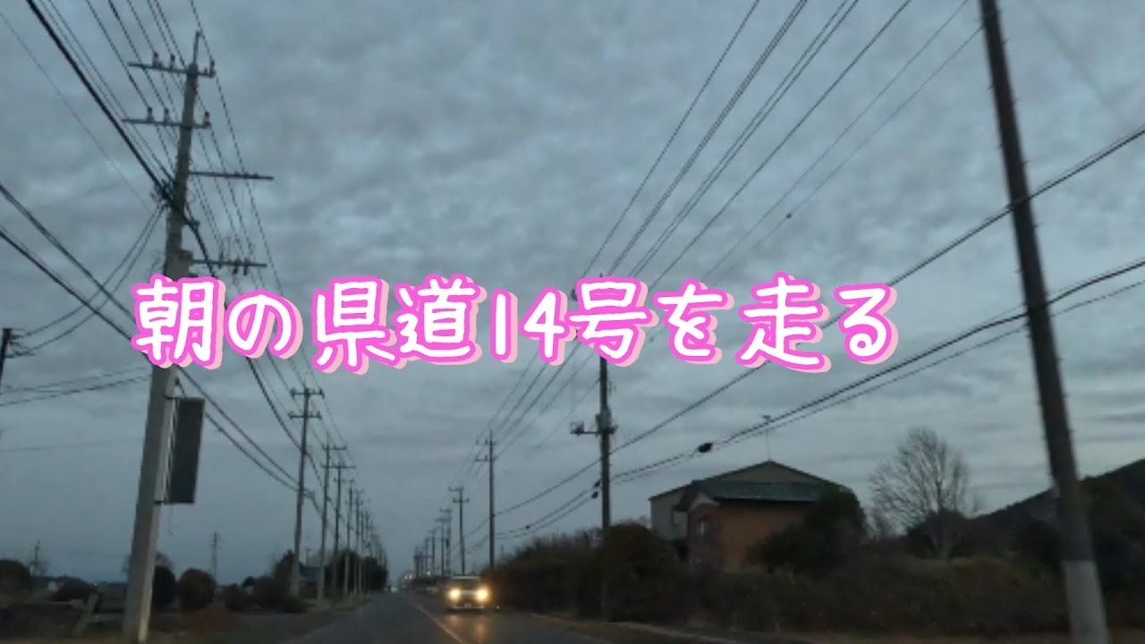茨城•県道14号|朝、曇り空ロード