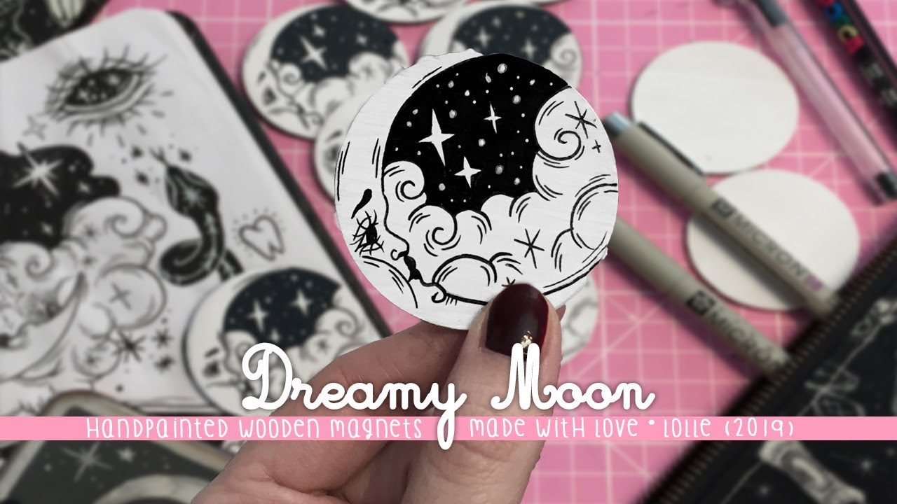 Dreamy Moon ♥ wooden magnets ♥ making of