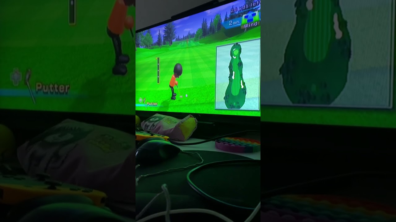 Wii Sports Golf messing around with new glitch