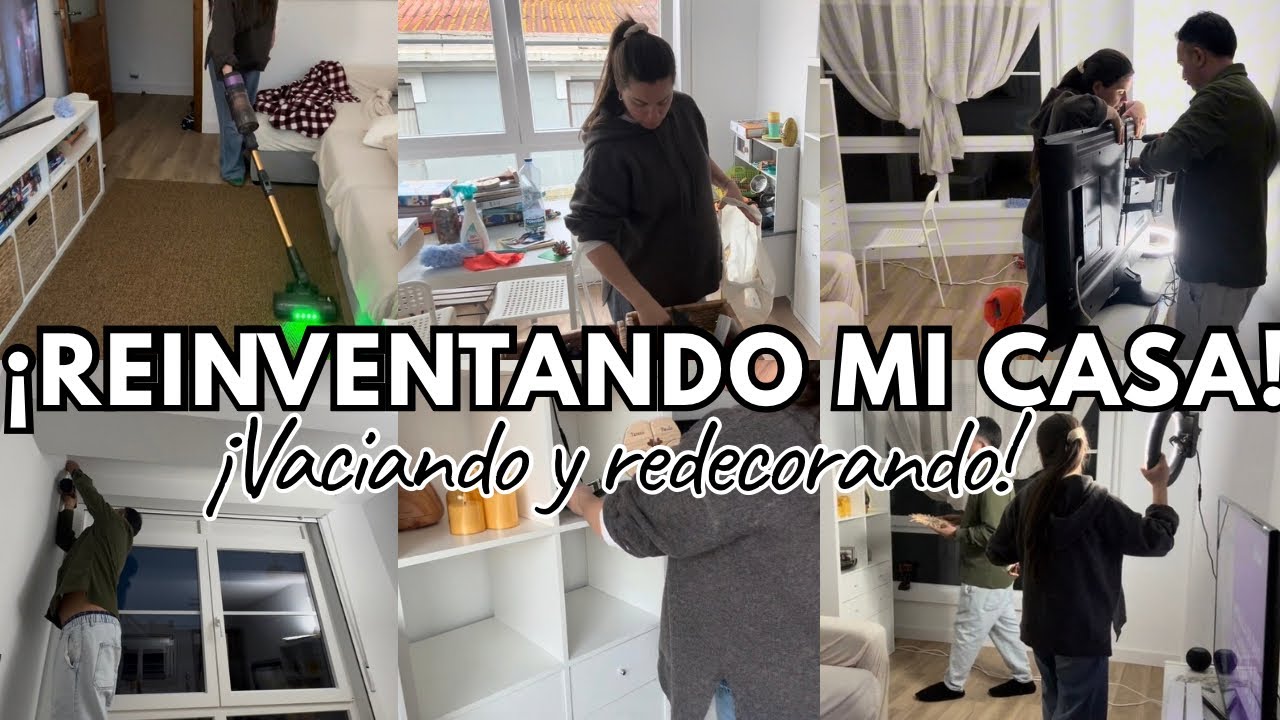 ✨¡REINVENTANDO MI CASA!🏠 VACIANDO Y REDECORANDO MI SALÓN! 🤗Nuevas cortinas!!