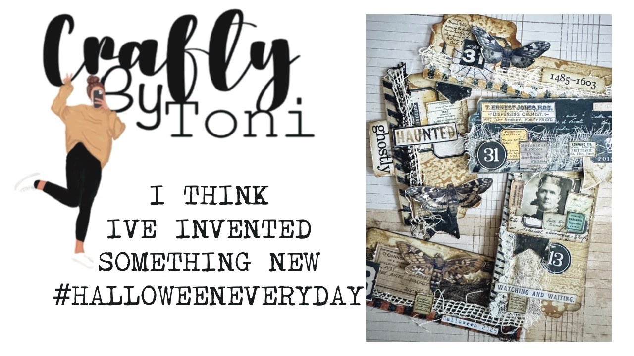 DAY 11… I THINK IVE INVENTED SOMETHING NEW …… #junkjournalideas  #HALLOWEENEVERYDAY #craftwithme