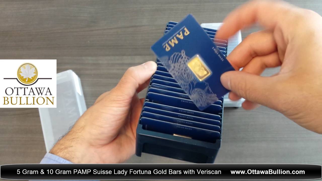 5 gram & 10 gram PAMP Suisse Fortuna Gold Bars. Sell Gold Ottawa