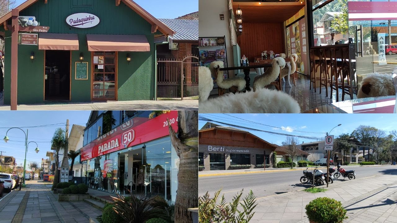 Gramado: Cafeteria barata e charmosa, lojas de roupas, PADARIA, Rua Tristão e Oliveira (MORADOR)