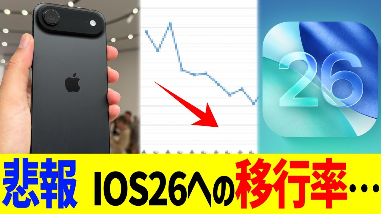 悲報 IOS26への移行率…