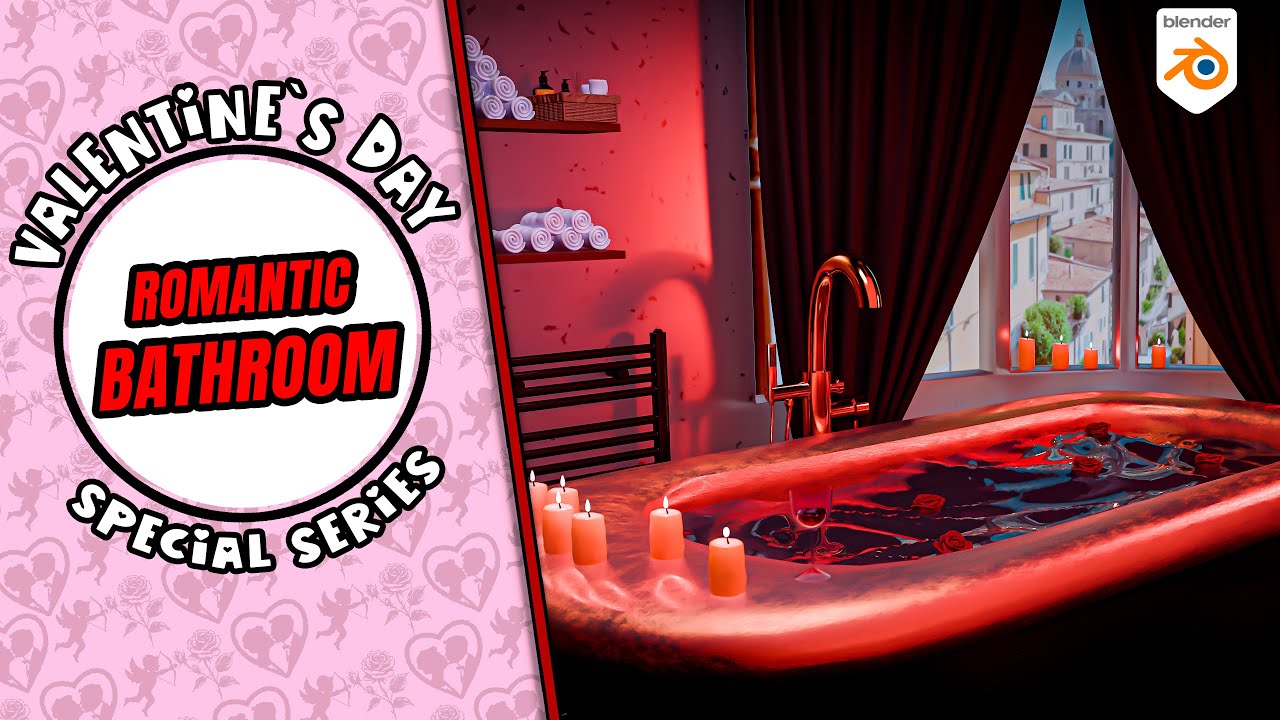 BAÑO ROMANTICO en BLENDER