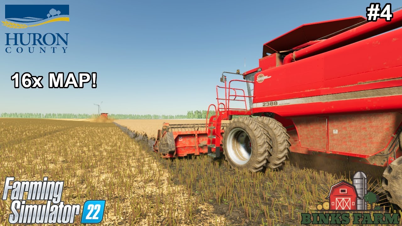 HARVESTING CANOLA & SETTING UP AUTODRIVE! | Huron County, MI | Farming Simulator 22 #4