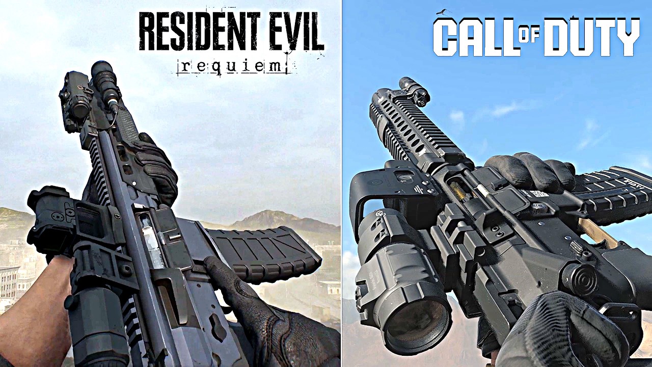 Resident Evil 9 vs Call of duty Weapons Comparison