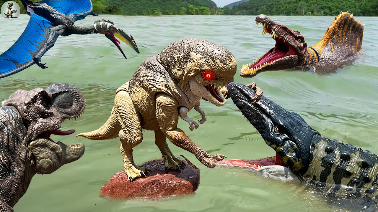 D-REX VS T-REX, SPINOSAURUS, MOSASAURUS, QUETZALCOATLUS 🦖 Jurassic World Rebirth