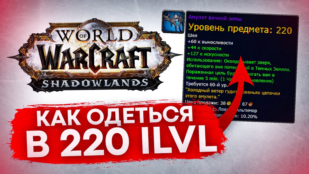 КАК БЫСТРО ОДЕТЬСЯ В 220 илвл (ILVL) WOW SHADOWLANDS патч 9.0.2