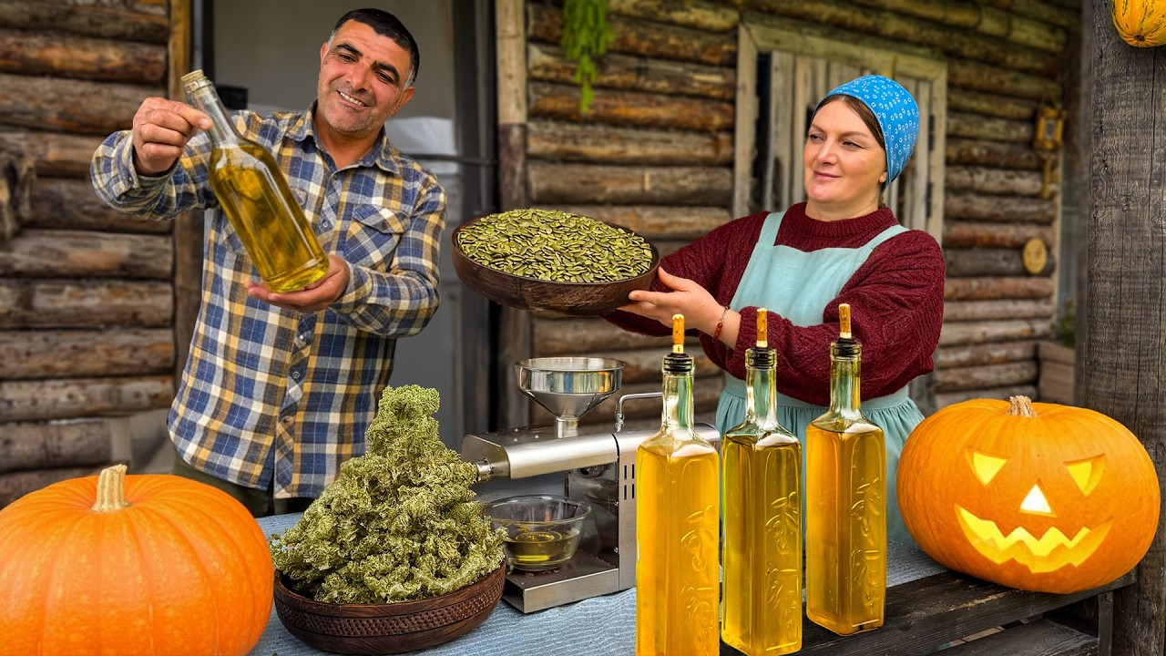 Making Pumpkin Seed Oil In A Mountain Village🎃