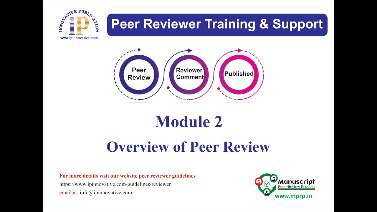 Module 2 - Overview of Peer Review