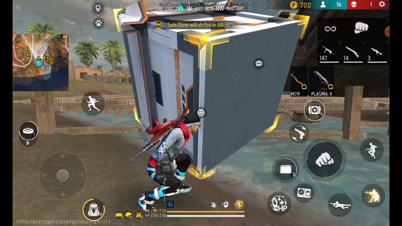 Free Fire Gameplay - Battle Royale (Ranked) 🔥 Kalahari (Map) 🗿🍷