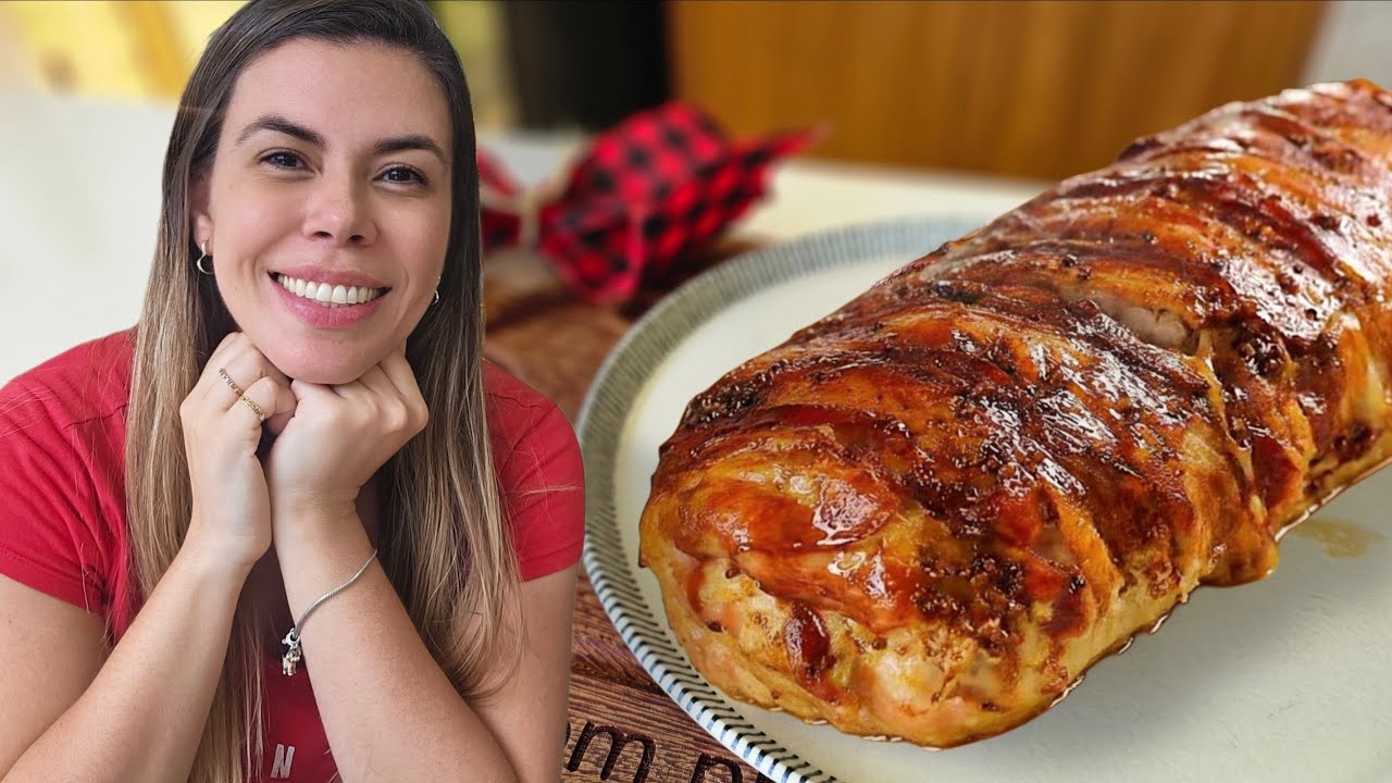 O MELHOR LOMBO DE NATAL RECHEADO ! FÁCIL E MUITO GOSTOSO! 