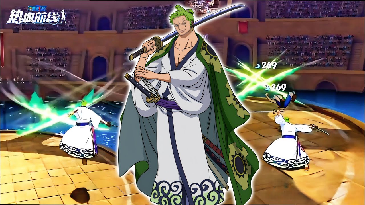 ZORO WANO/ONIGASHIMA FULL SKILL DEMO - One Piece Fighting Path