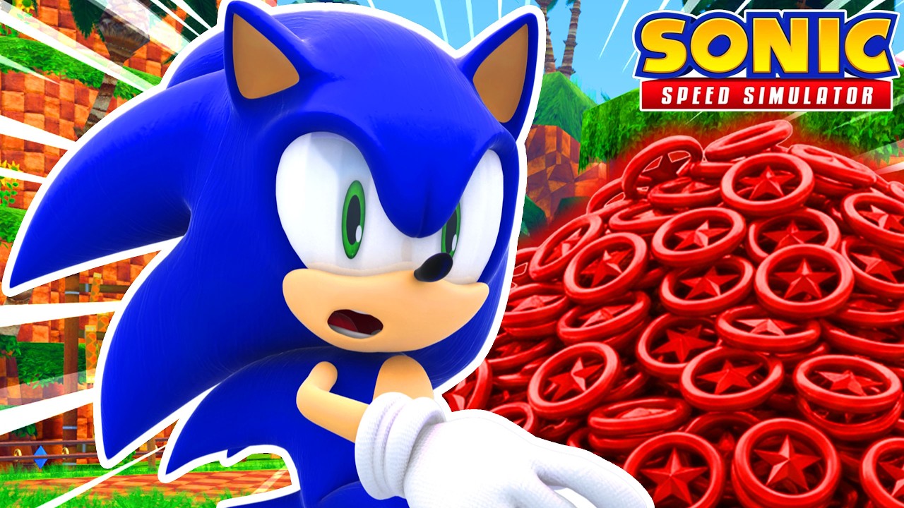 Разыгрываем 1 миллион красных звёздных колец в Sonic Speed ​​Simulator!