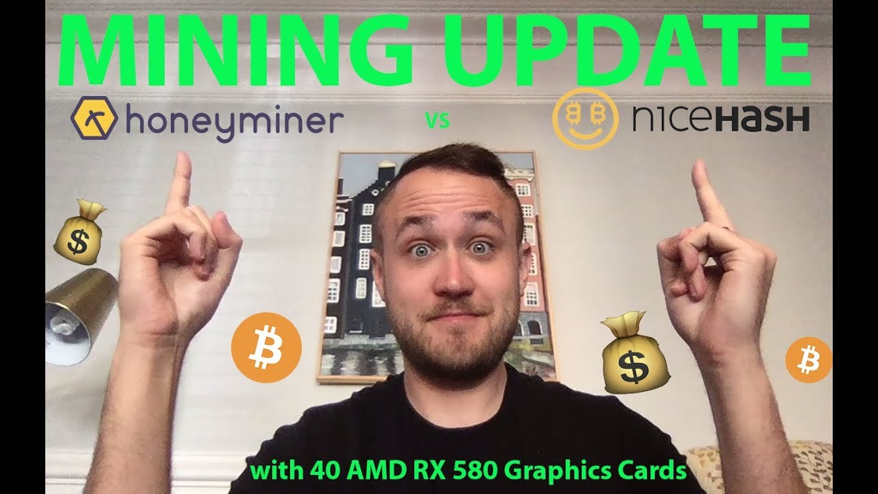 BIG MINING UPDATE!😱Honeyminer vs. NiceHash with 40 AMD RX 580 Graphics Cards 🤑