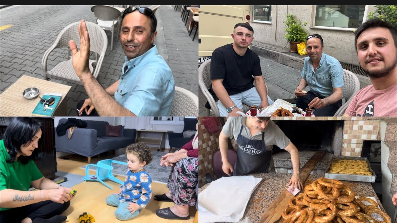 Eniştem devrek simidi çay günü yaptı,Nermin ablamlara gittik#keşfet#family#aile#viral#köy#video#fyp