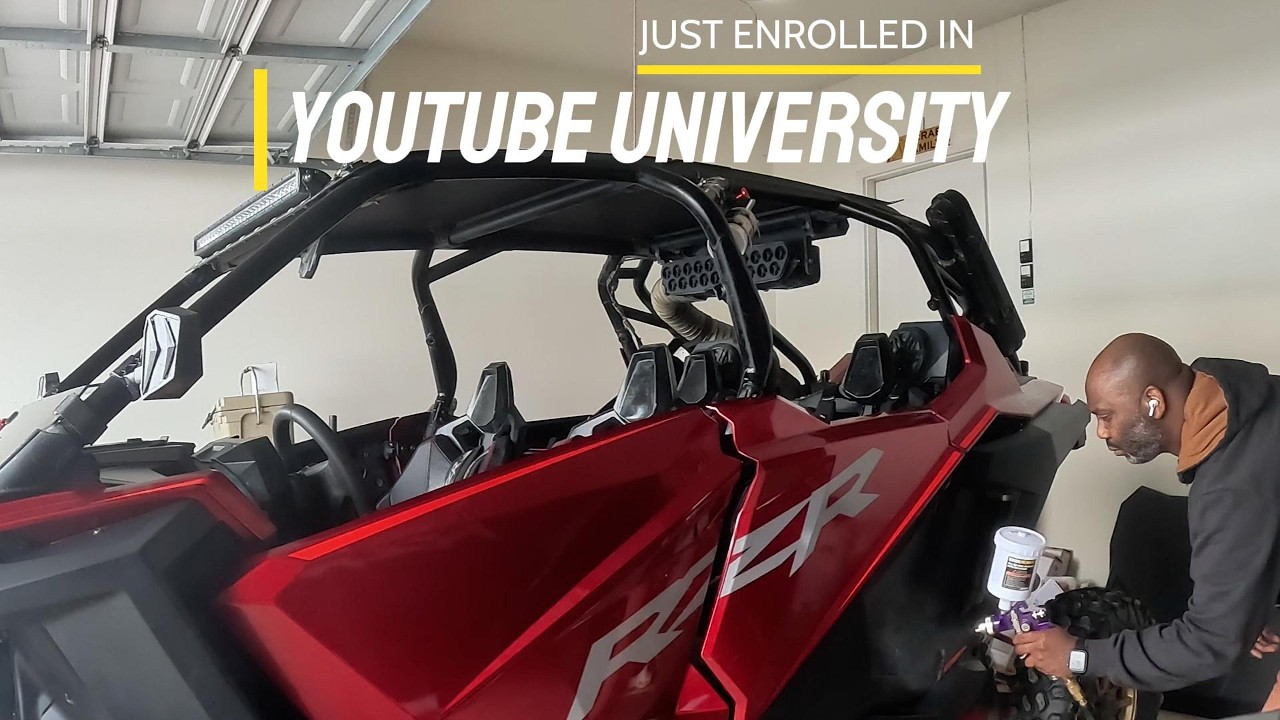 Learning to Use a Spray Gun on My RZR Pro XP - YouTube University 