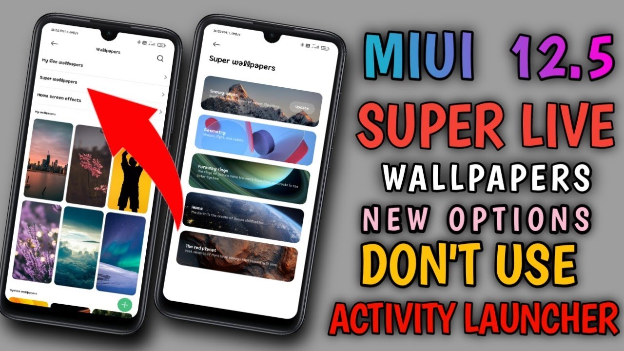 OFFICIAL - ENABLE MIUI 12 Super Live Wallpaper in Theme App | NO Activity LAUNCHER ALL XIAOMI DEVICE