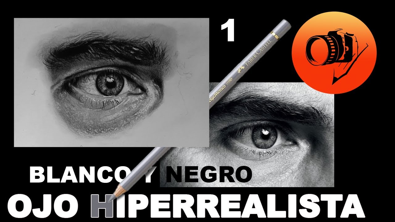Cómo dibujar un OJO HIPERREALISTA en blanco y negro con lápices de colores