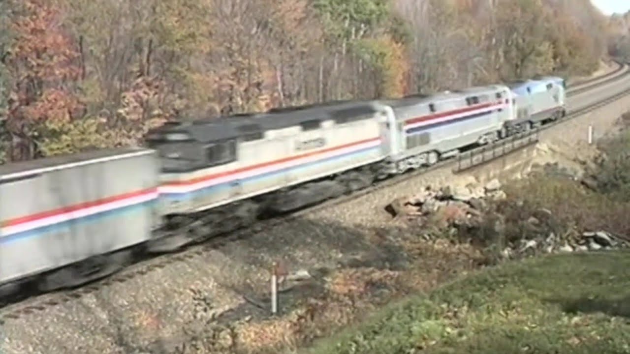 Amtrak - The Three Rivers at Various Locations Ft SD80MAC Helper Set