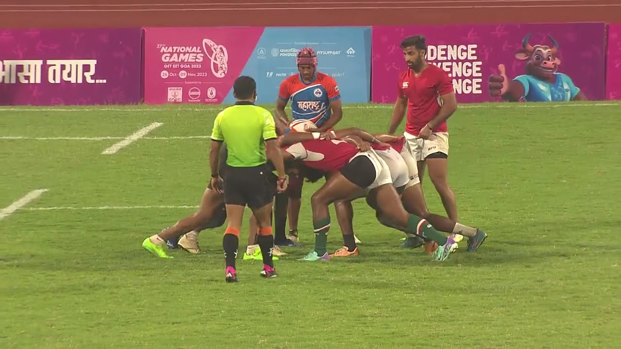 Rugby 🏉 Men's GOLD Medal Match, Haryana vs Maharashtra | 37th National Games 2023, Goa | DD Sports