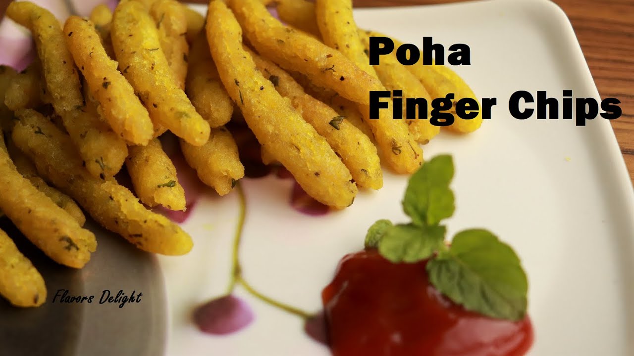 Poha Aaloo Finger Chips | Poha French Fries Recipe | Flavors Delight