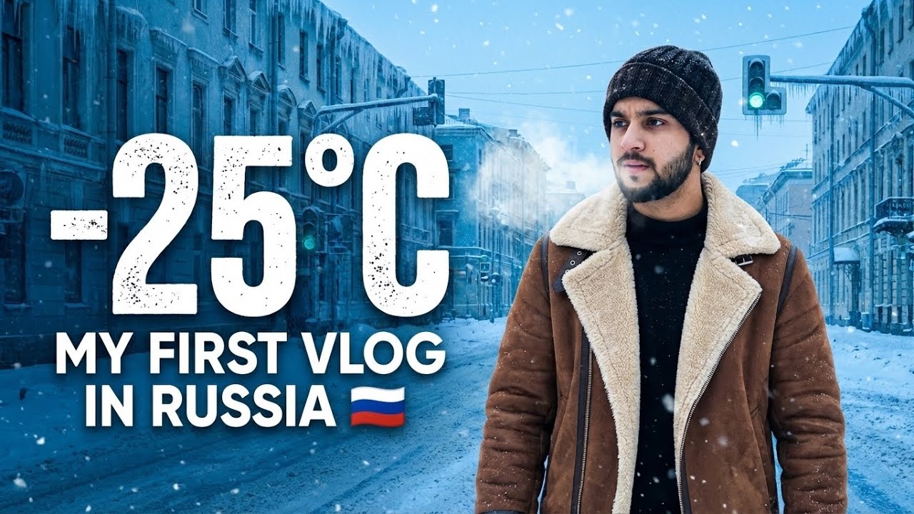 My First Vlog in Russia 🇷🇺 | Local Market Exploration in Extreme Cold ❄️