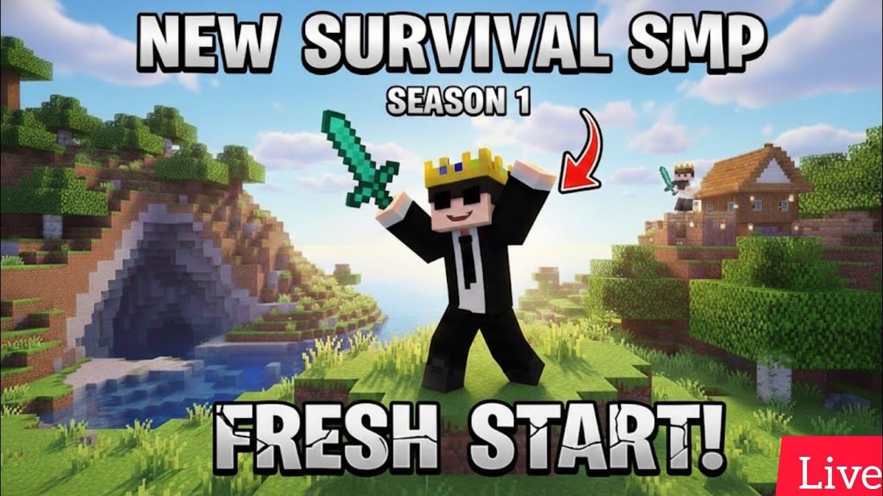 RADHE SMP Season 1 day 2 live join me. ip and port in discription.