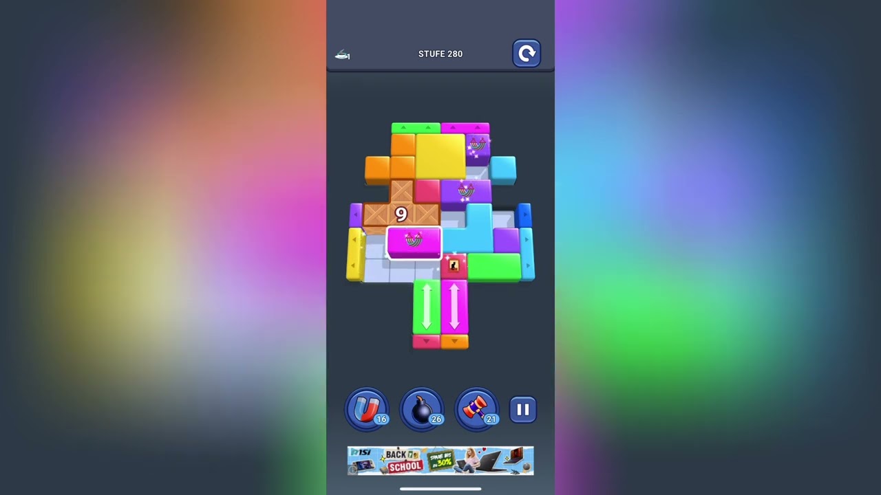 Shape Escape Level 280 Solution walkthrough 