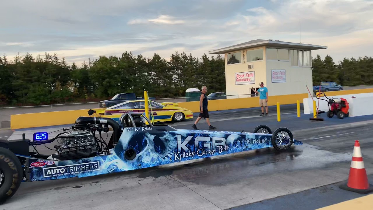 6.30 ET @ 215 MPH dragster at Rock Falls Raceway Eau Claire Wisconsin
