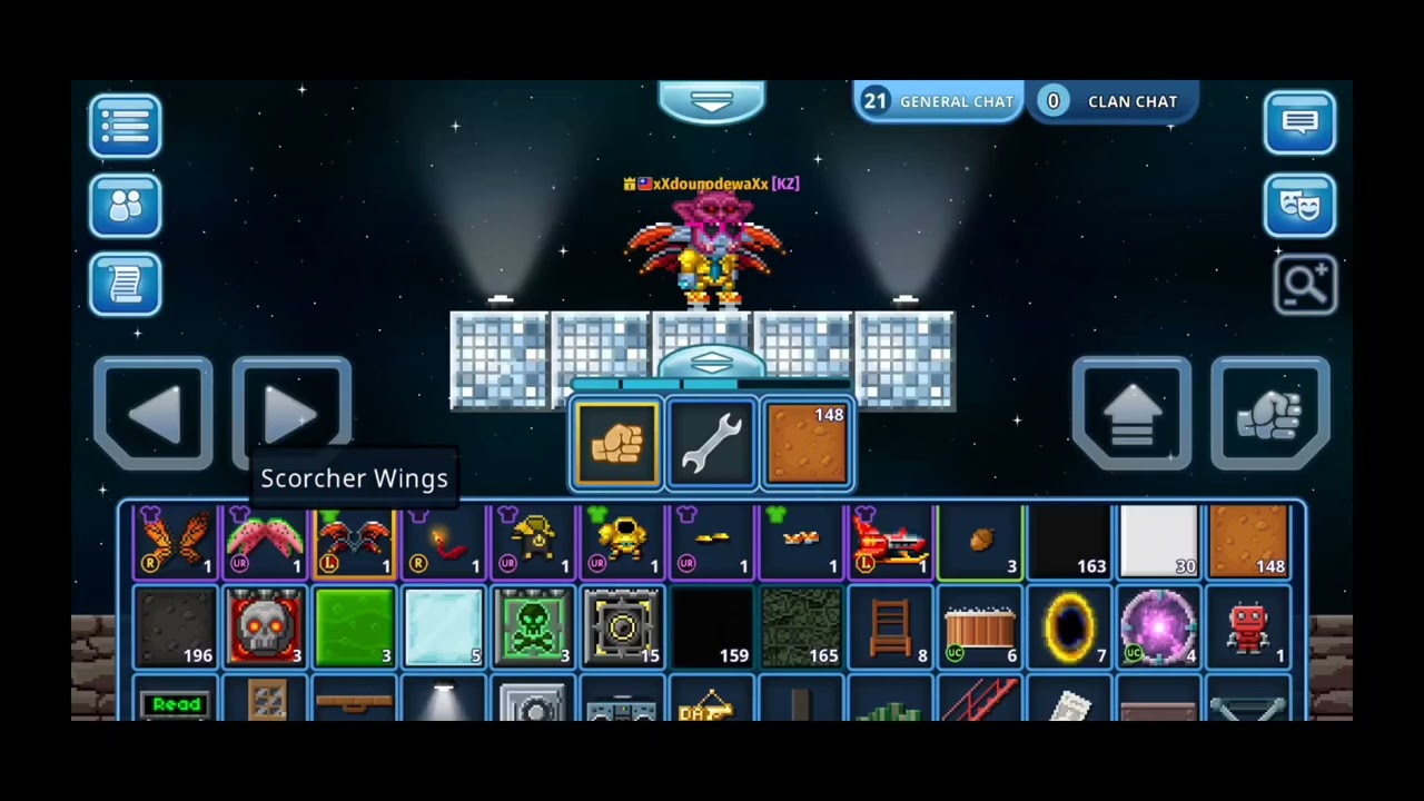 Buying Scorcher Wings in Pixel Worlds! | First Video