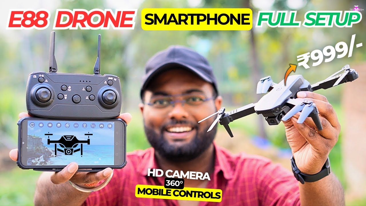 How To Setup E88 Drone With Smartphone? ⚡| Best Drone Under 2000 | Full Tutorial In Hindi 🔥